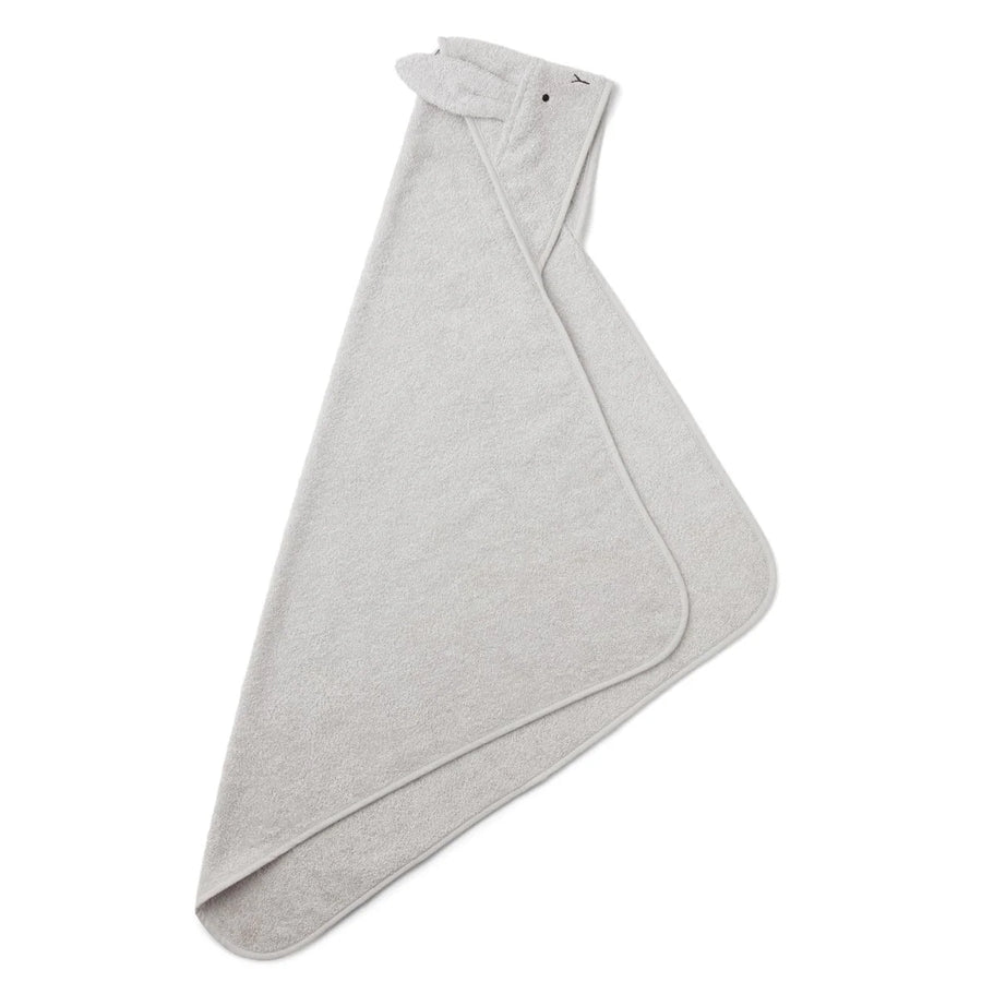 Liewood Albert Hooded Baby Towel Rabbit - Dumbo Grey available at 1love2hugs3kisses ibiza
