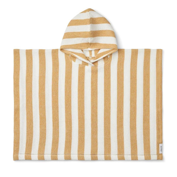 Liewood Paco Junior Poncho Stripe - White / Yellow mellow available at 1love2hugs3kisses ibiza