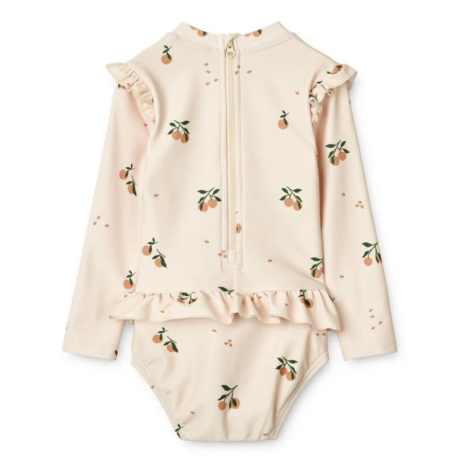 Liewood Sille Baby Printed Swimsuit Peach - Sea Shell