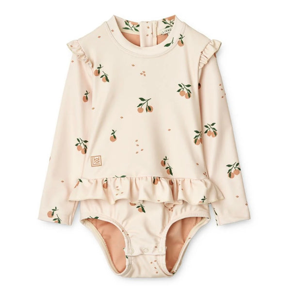 Liewood Sille Baby Printed Swimsuit Peach - Sea Shell