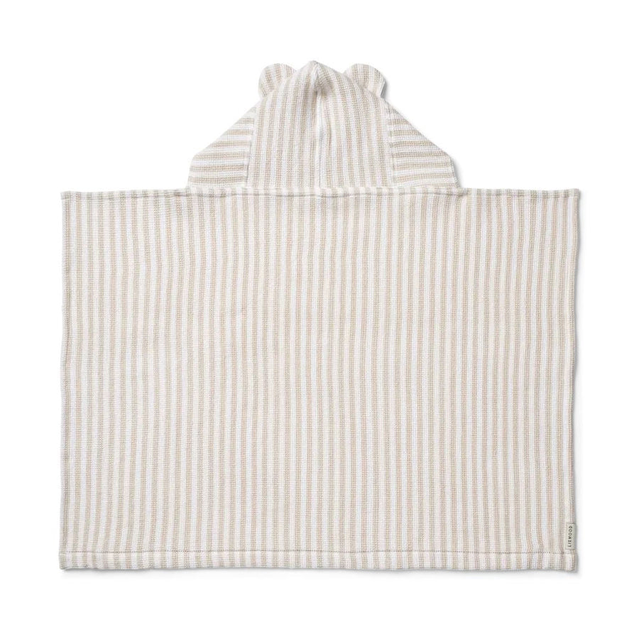 Liewood Vilas Baby Hooded Waffle Towel - Crisp White / Sandy available at 1love2hugs3kisses ibiza