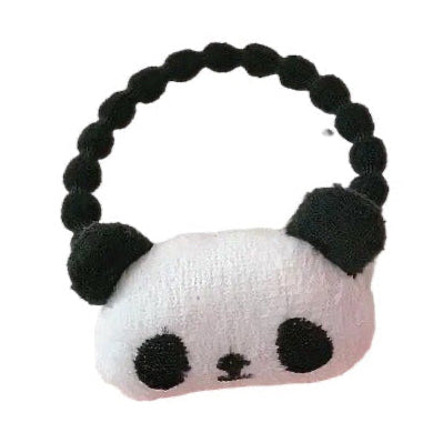 Panda Plush Hair Tie - white available at 1love2hugs3kisses Ibiza