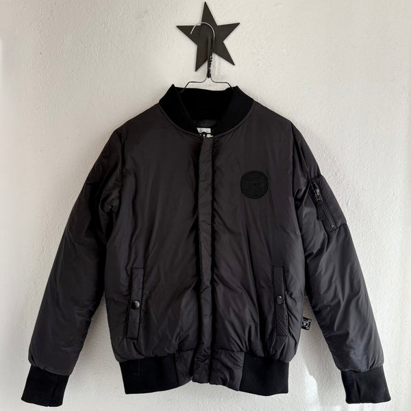 Pre-loved Nununu Kids Down Bomber Jacket Black - Size 8-9 Years available at 1love2hugs3kisses ibiza