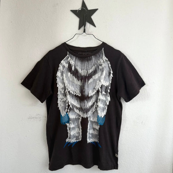 Pre-loved Stella McCartney Kids Yeti Print T-shirt Black - Size 12 years available at 1love2hugs3kisses ibiza