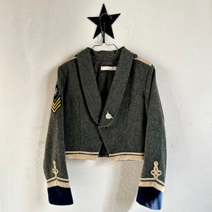 Pre-loved Stella McCartney Kids Lee Vintage Military Wool Jacket Grey size 10years