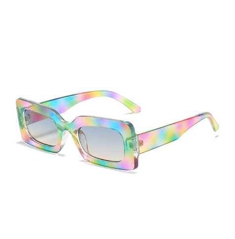 1love2hugs3kisses Square Sunglasses Women Rainbow