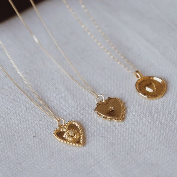 A-La Star Heart Necklace Gold  available at 1love2hugs3kisses ibiza