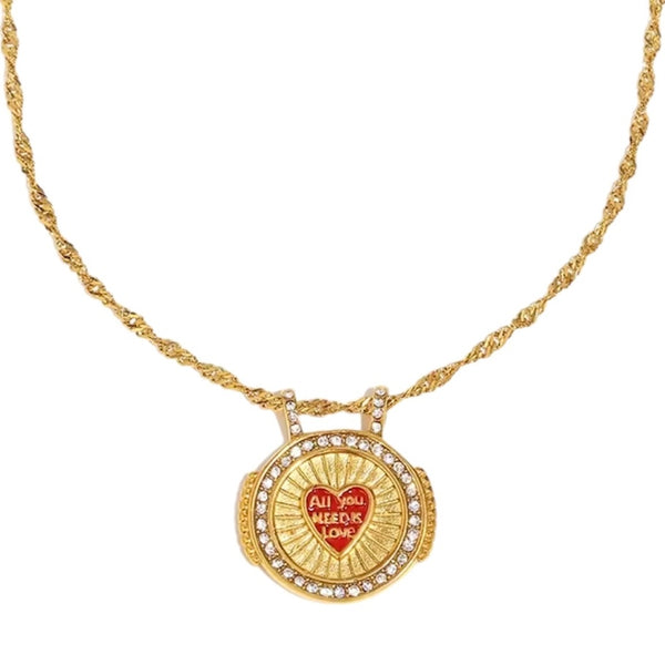 All You Need Is Love Necklace – Gold available at 1love2hugs3kisses ibiza