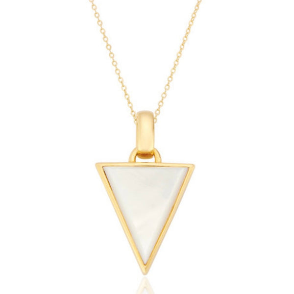 Angel Rocks Balance Mother Of Pearl Necklace - Gold Available at 1love2hugs3kisses Ibiza 