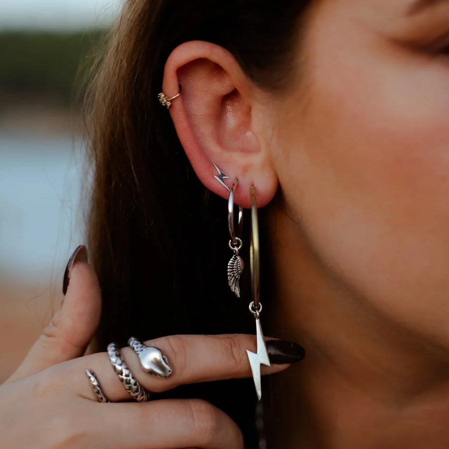 ANGEL ROCKS BOWIE HOOPS GOLD - STAR STRUC available at 1Love2Hugs3Kisses ibiza 