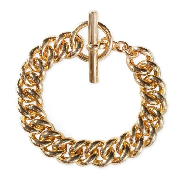 Angel Rocks Curb Chain Bracelet -  Gold Available at 1love2hugs3kisses Ibiza