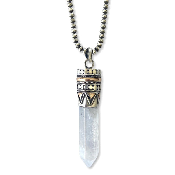ANGEL ROCKS GODDESS ROCK CRYSTAL NECKLACE - CLEAR QUARTZ available at 1Love2Hugs3Kisses ibiza 