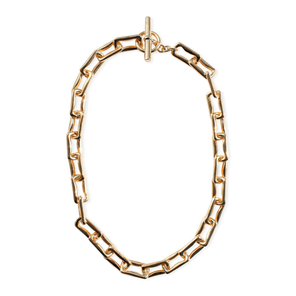 Angel Rocks Gothic Chain Link Necklace - Gold Available at 1love2hugs3kisses ibiza