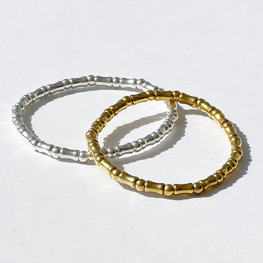 ANGEL ROCKS LITTLE BONES STRETCH BRACELET SILVER available at 1Love2Hugs3Kisses ibiza 