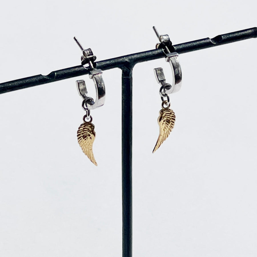 Angel Rocks Little Wings Mini Hoops - Gold & Silver Available at 1love2hugs3kisses Ibiza
