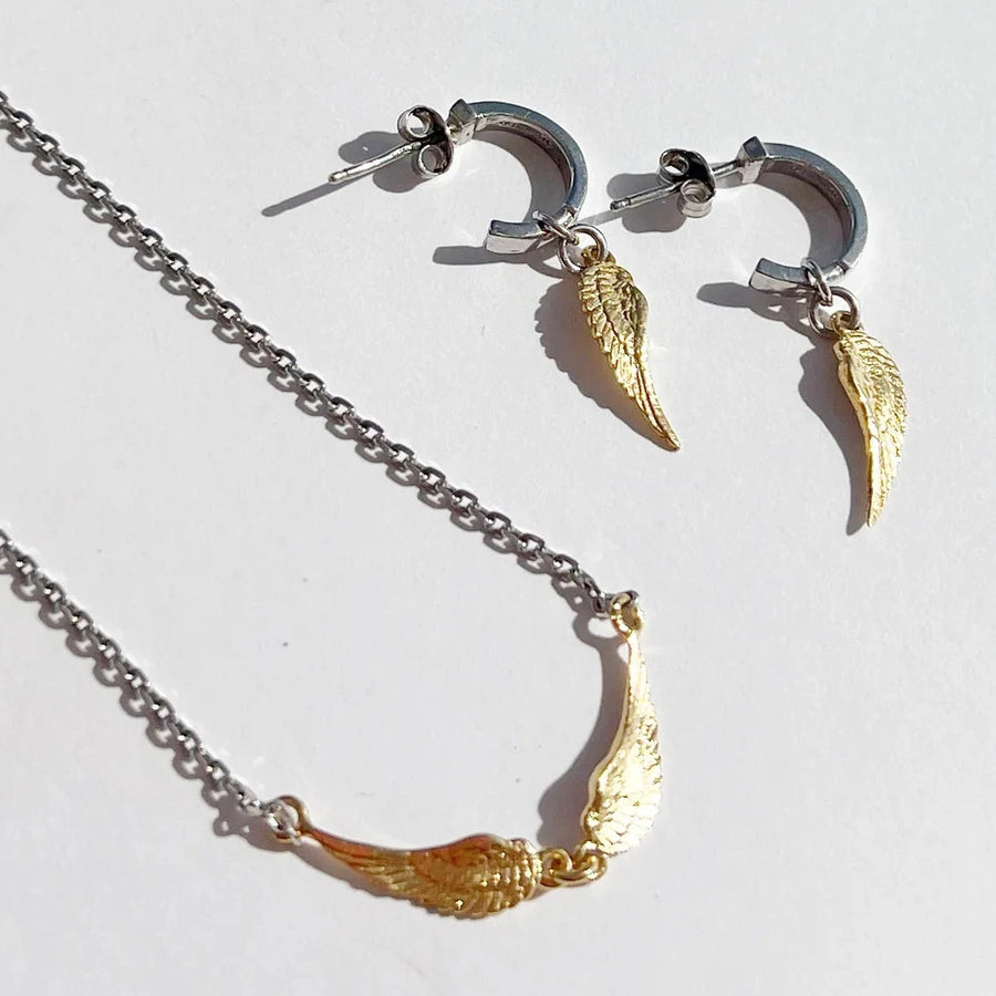 Angel Rocks Little Wings Necklace - Gold available at 1Love2Hugs3Kisses ibiza 