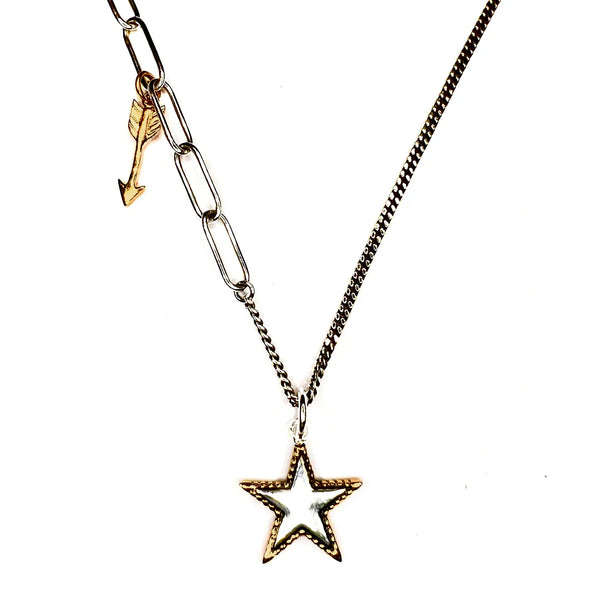 ANGEL ROCKS PUNK ROCK MIXED METAL NECKLACE available at 1Love2Hugs3Kisses ibiza 