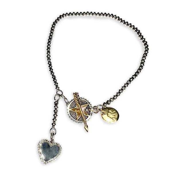 ANGEL ROCKS ROCK STAR BRACELET GOLD & SILVER  available at 1Love2Hugs3Kisses ibiza 