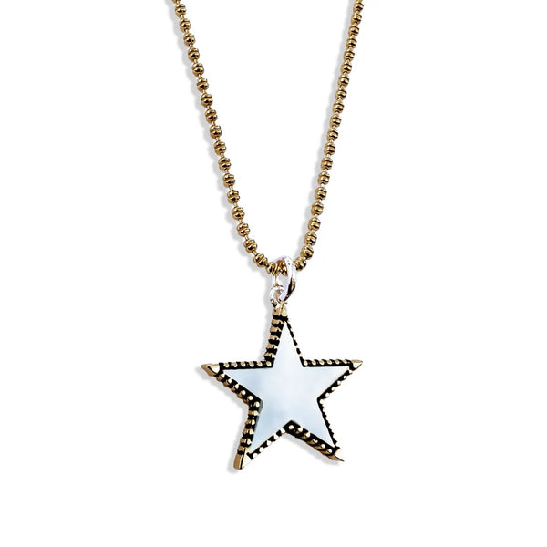 ANGEL ROCKS ROCK STAR GOLD AND SILVER NECKLACE available at 1Love2Hugs3Kisses ibiza 