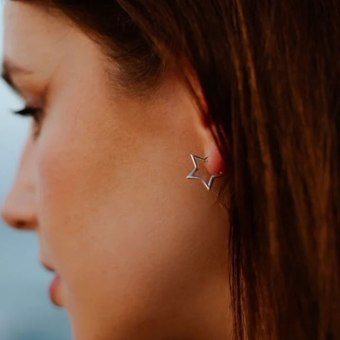 ANGEL ROCKS SUPERSTAR HOOPS SILVER available at 1Love2Hugs3Kisses ibiza 