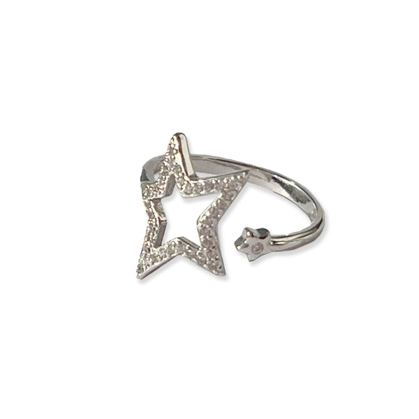 ANGEL ROCKS SUPERSTAR DIAMANTÉ RING SILVER available at 1Love2Hugs3Kisses ibiza 