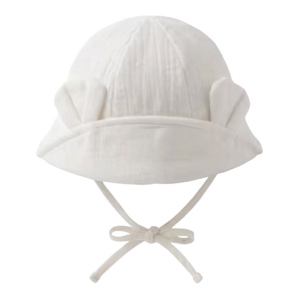 Baby Sun Hat with Ears – White Available at 1love2hugs3kisses Ibiza