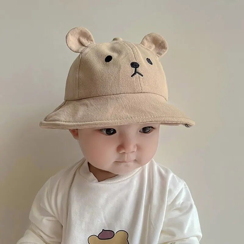 Baby Bear Bucket Hat With Ears - Brown available at 1love2hugs3kisses Ibiza