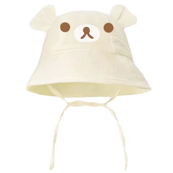 Baby Bear Bucket Sun Hat with Ears - Cream available at 1love2hugs3kisses ibiza