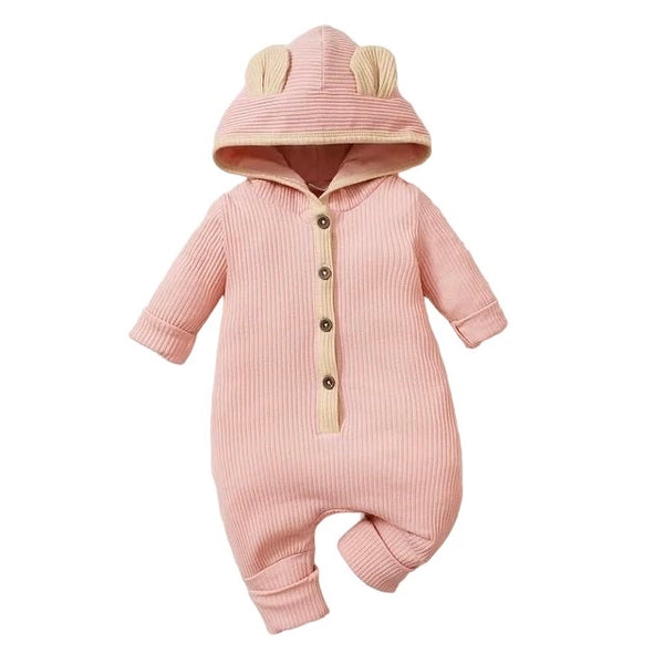 Baby Bear Jumpsuit Pink Cream available at 1love2hugs3kisses ibiza