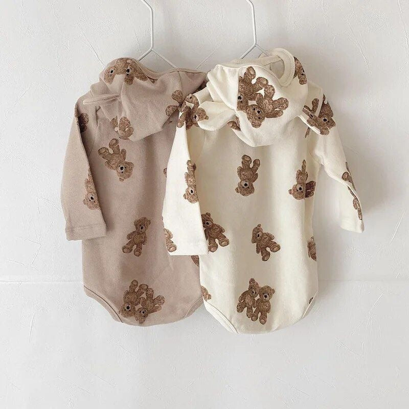 Baby Bear Longsleeve Onesie Set - Cream available at 1love2hugs3kisses ibiza