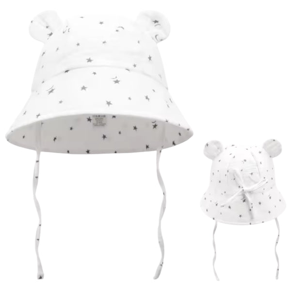 Baby Bucket Sun Hat with Ears - Stars available at 1love2hugs3kisses ibiza
