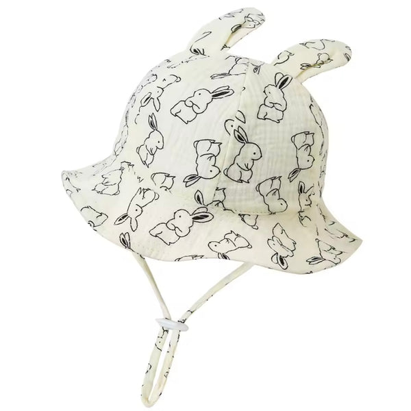 Baby Bunny Sun Hat with Ears - Cream From 1love2hugs3kisses Ibiza