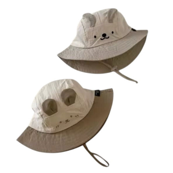 Baby bunny Bucket Hat With Ears Beige available at 1love2hugs3kisses ibiza