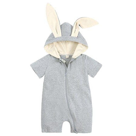 Baby Bunny Short Sleeve Jumpsuit - Grey