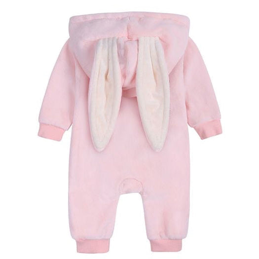 Baby Bunny Velour Jumpsuit - Soft Pink available at 1love2hugs3kisses ibiza