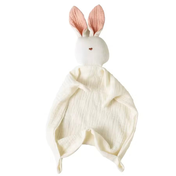 Baby Cuddle Cloth Rabbit Heart - White From 1love2hugs3kisses ibiza