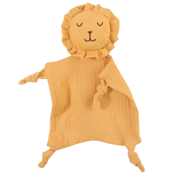 Baby Cuddle Cloth Lion - Yellow Available at 1love2hugs3kisses Ibiza