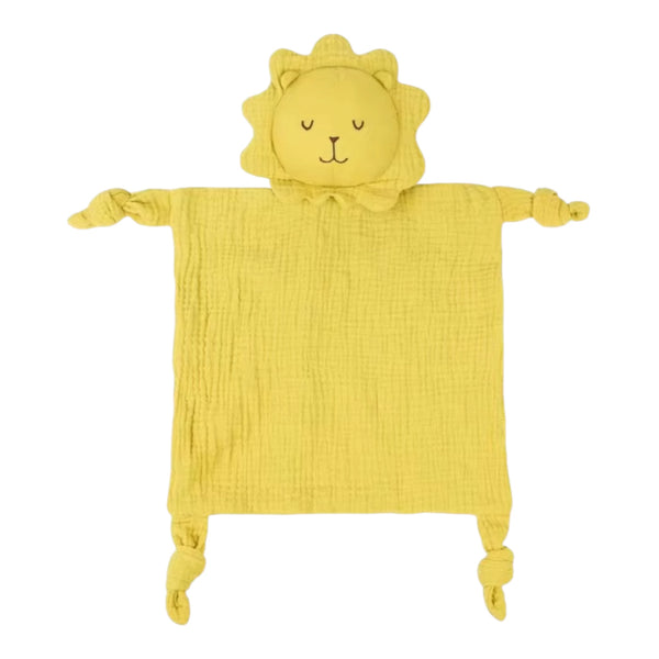 Baby Cuddle Cloth Lion - Yellow Available at 1love2hugs3kisses Ibiza