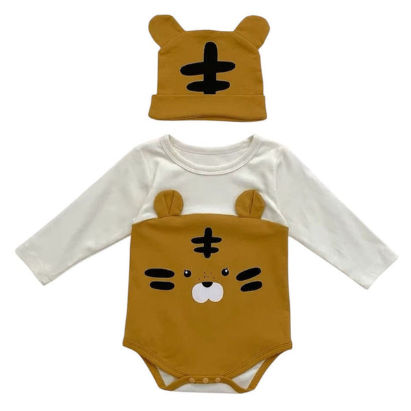 Baby Longsleeve Onesie Tiger + Hat Available at 1love2hugs3kisses Ibiza
