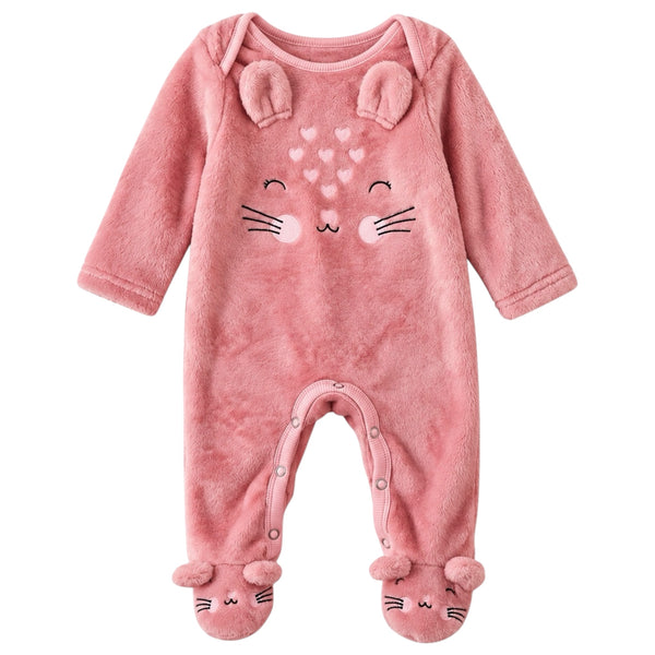 Baby Plush Bunny Jumpsuit – Pink Available at 1love2hugs3kisses Ibiza