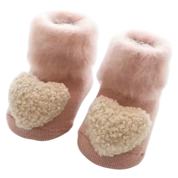 Baby Plush Star Anti Slip Socks – Pink available at 1love2hugs3kisses ibiza