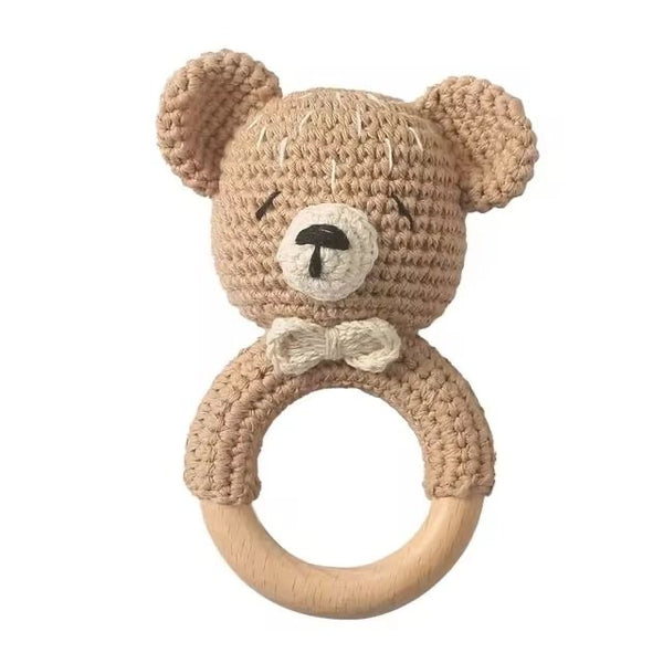 Baby Rattle Crochet Bear Teether available at 1love2hugs3kisses ibiza