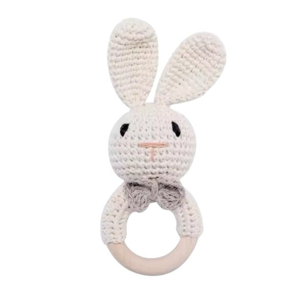 Baby Rattle Crochet Bunny Teether available at available