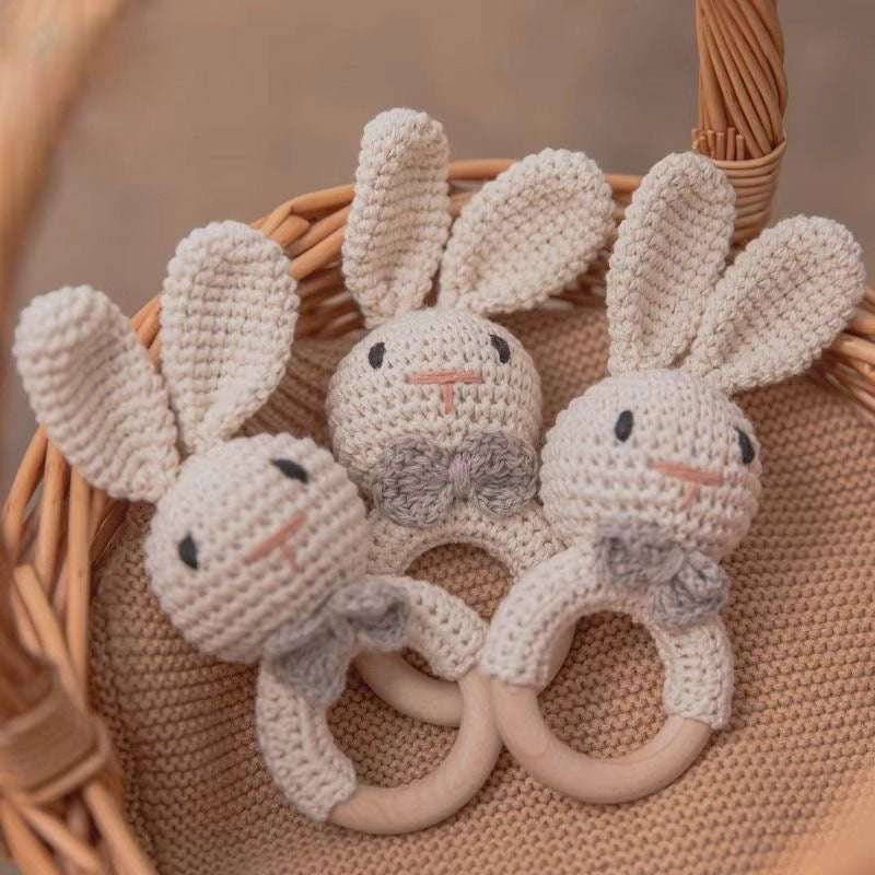 Baby Rattle Crochet Bunny Teether available at available