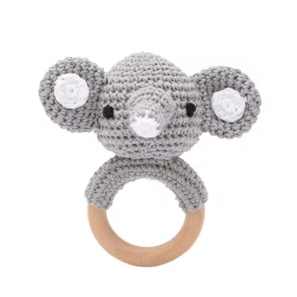Baby Rattle Crochet Elephant Teether available at 1love2hugs3kisses ibiza