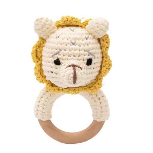 Baby Rattle Crochet Lion Teether available at 1love2hugs3kisses ibiza