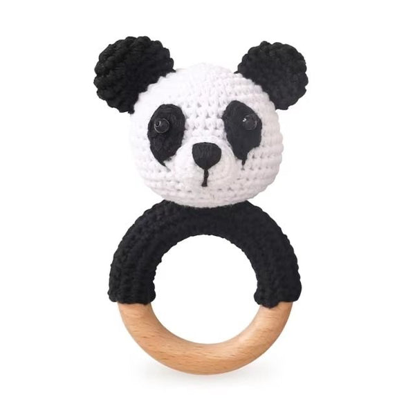 Baby Rattle Crochet Panda Teether available at 1love2hugs3kisses ibiza