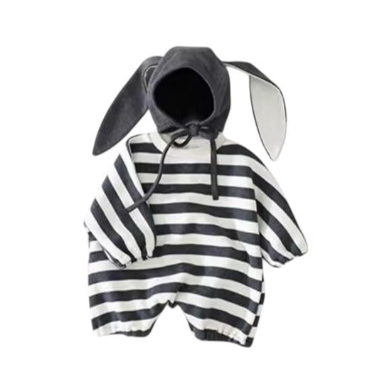1love2hugs3kisses Baby Striped Onesie + Bunny Hat available at 1love2hugs3kisses ibiza
