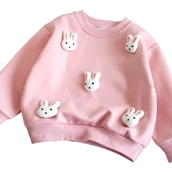 Baby Sweater All-Over Bunny Pink available at 1love2hugs3kisses ibiza