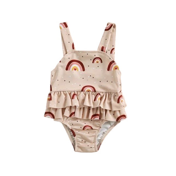 Baby Swimsuit All over Rainbow - Beige available at 1love2hugs3kisses ibiza
